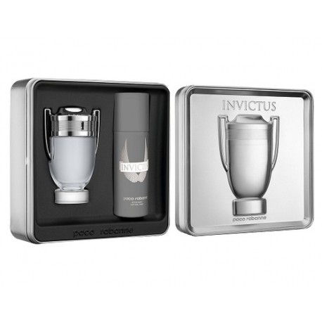 Paco Rabanne Invictus, rinkinys tualetinis vanduo vyrams, (EDT 100ml + 150ml dezodorantas)