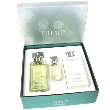 Calvin Klein Eternity, rinkinys kvapusis vanduo moterims, (EDP 100ml + 200ml kūno losjonas + 10ml