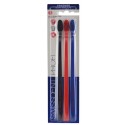 Swissdent Profi, Colours Trio, dantų šepetėlis moterims ir vyrams, 3pc, (Black, Red, Blue)