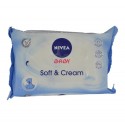 Nivea Baby, Soft & Cream, drėgnosios servetėlės vaikams, 63pc