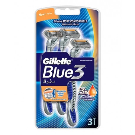Gillette Blue3, skutimosi peiliukai vyrams, 3pc
