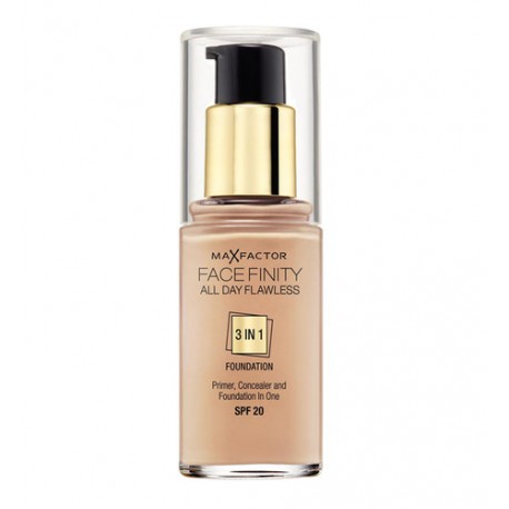 Max Factor Facefinity, 3 in 1, makiažo pagrindas moterims, 30ml, (33 Crystal Beige)