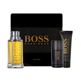 HUGO BOSS Boss The Scent, rinkinys tualetinis vanduo vyrams, (EDT 100ml + 50ml dušo želė + 75ml