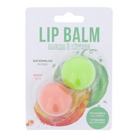 2K Lip Balm, rinkinys lūpų balzamas moterims, (2,8g Watermelon lūpų balzamas + 2,8g Peach lūpų