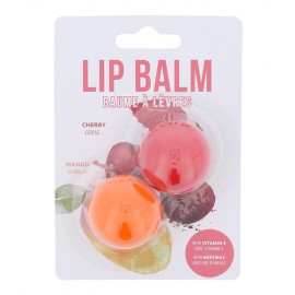2K Lip Balm, rinkinys lūpų balzamas moterims, (2,8g Cherry lūpų balzamas + 2,8g Mango lūpų