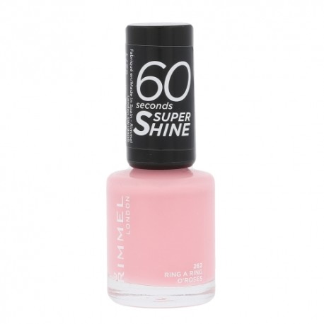 Rimmel London 60 Seconds, Super Shine, nagų lakas moterims, 8ml, (262 Ring A Ring O´Roses)