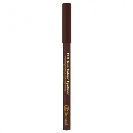 Dermacol 12H True Colour, akių kontūrų pieštukas moterims, 0,28g, (6 Dark Brown)