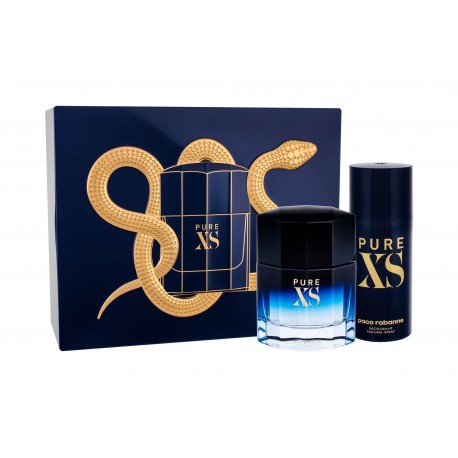 Paco Rabanne Pure XS, rinkinys tualetinis vanduo vyrams, (EDT 100 ml + DSP 150 ml)