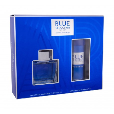 Antonio Banderas Blue Seduction For Men, rinkinys tualetinis vanduo vyrams, (EDT 100 ml +