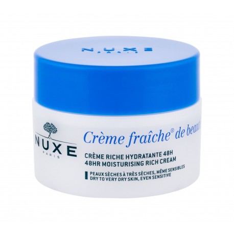 NUXE Creme Fraiche de Beauté, 48HR Moisturising Rich Cream, dieninis kremas moterims, 50ml