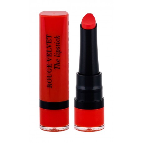 BOURJOIS Paris Rouge Velvet, The Lipstick, lūpdažis moterims, 2,4g, (07 Joli Carmin´ois)