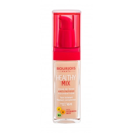 BOURJOIS Paris Healthy Mix, Anti-Fatigue Foundation, makiažo pagrindas moterims, 30ml, (55 Dark