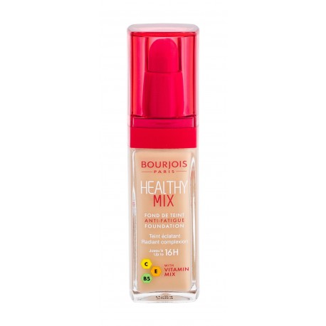 BOURJOIS Paris Healthy Mix, Anti-Fatigue Foundation, makiažo pagrindas moterims, 30ml, (50 Rose