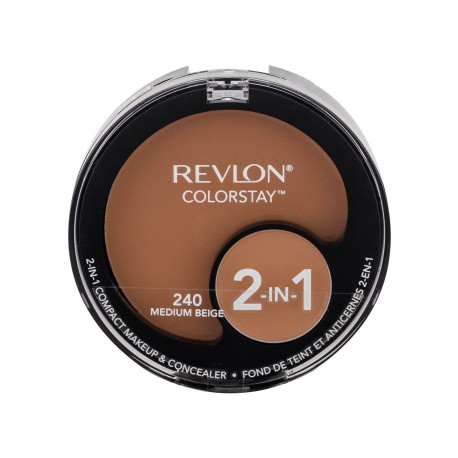 Revlon Colorstay, 2-In-1, makiažo pagrindas moterims, 12,3g, (240 Medium Beige)