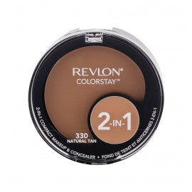 Revlon Colorstay, 2-In-1, makiažo pagrindas moterims, 12,3g, (330 Natural Tan)