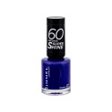 Rimmel London 60 Seconds, Super Shine, nagų lakas moterims, 8ml, (828 Danny Boy, Blue!)