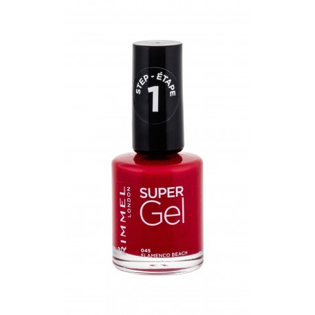 Rimmel London Super Gel, STEP1, nagų lakas moterims, 12ml, (045 Flamenco Beach)