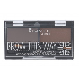 Rimmel London Brow This Way, dažų paletė antakiams moterims, 2,4g, (002 Medium Brown)