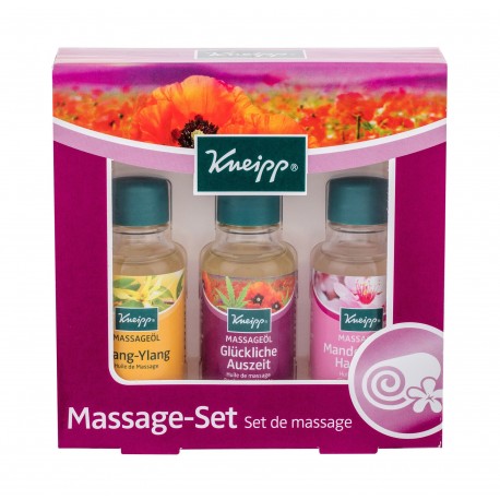 Kneipp Massage Oil, rinkinys masažui moterims, (Massage Oil Ylang-Ylang 20 ml + Massage Oil Happy