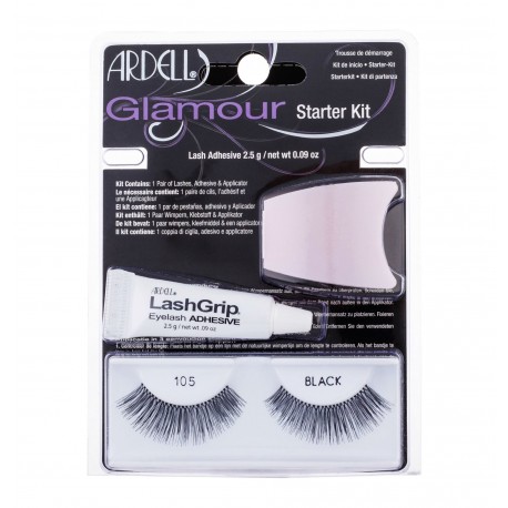 Ardell 105, Glamour, rinkinys dirbtinės blakstienos moterims, (1 pair of Lashes + Adhesive LashGrip