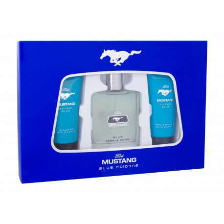 Ford Mustang Mustang Blue, rinkinys tualetinis vanduo vyrams, (EDT 100 ml + dušo želė 100 ml +