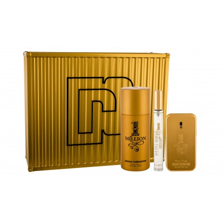 Paco Rabanne 1 Million, rinkinys tualetinis vanduo vyrams, (EDT 50 ml + dezodorantas 150 ml + EDT 10