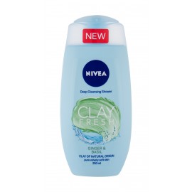 Nivea Clay Fresh, dušo želė moterims, 250ml, (Ginger & Basil)