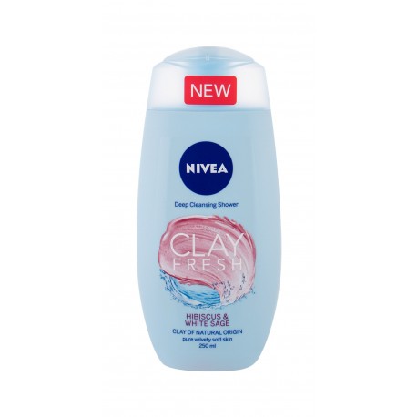 Nivea Clay Fresh, dušo želė moterims, 250ml, (Hibiscus & White Sage)