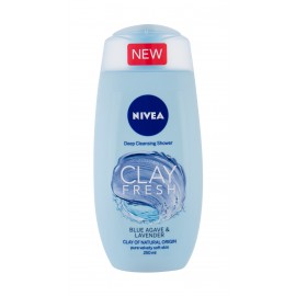 Nivea Clay Fresh, dušo želė moterims, 250ml, (Blue Agave & Lavender)