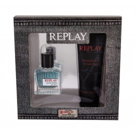 Replay Replay For Him, rinkinys tualetinis vanduo vyrams, (EDT 30 ml + dušo želė 100 ml)