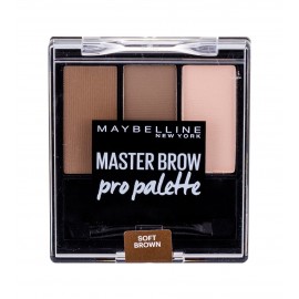 Maybelline Master Brow, Pro Palette, dažų paletė antakiams moterims, 6g, (Soft Brown)