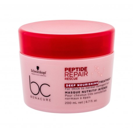 Schwarzkopf BC Bonacure Peptide Repair Rescue, plaukų kaukė moterims, 200ml