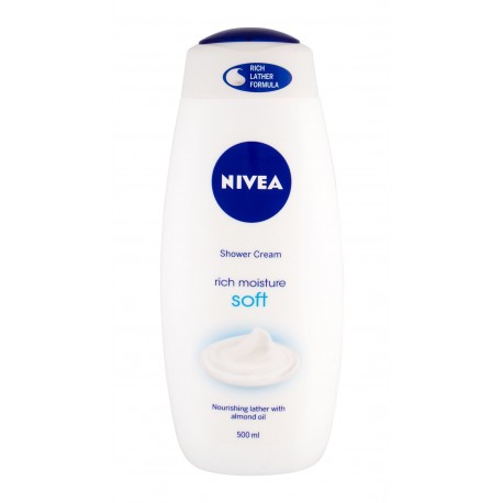 Nivea Soft, Rich Moisture, dušo kremas moterims, 500ml