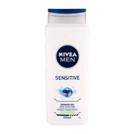 Nivea Men Sensitive, dušo želė vyrams, 500ml