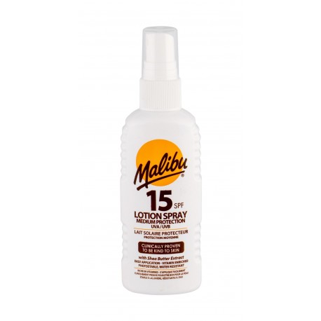 Malibu Lotion Spray, Sun kūno losjonas moterims ir vyrams, 100ml