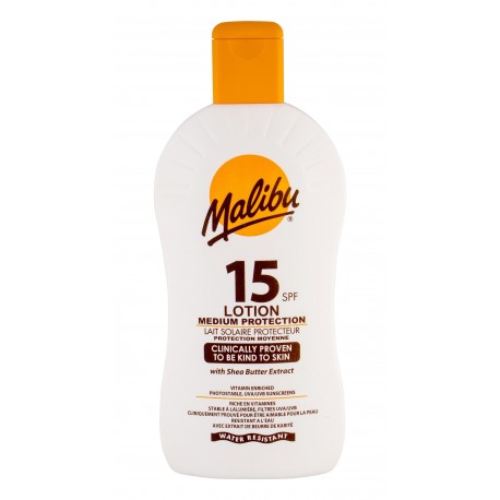 Malibu Lotion, SPF15, Sun kūno losjonas moterims ir vyrams, 400ml