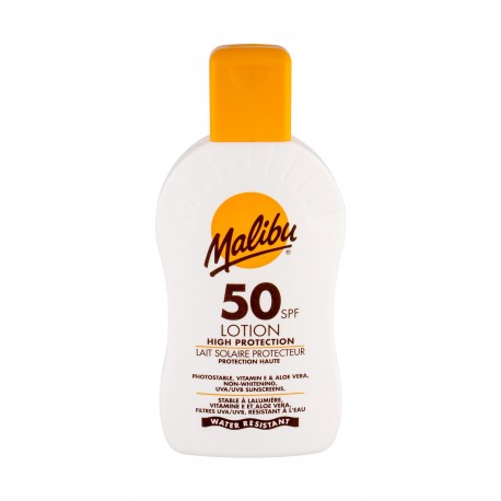 Malibu Lotion, SPF 50, Sun kūno losjonas moterims ir vyrams, 200ml