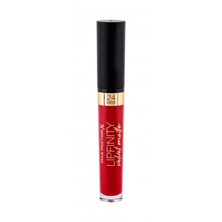 Max Factor Lipfinity, Velvet Matte 24HRS, lūpdažis moterims, 3,5ml, (025 Red Luxury)