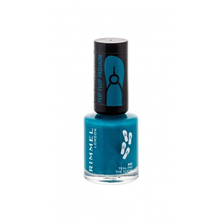 Rimmel London 60 Seconds, Flip Flop, nagų lakas moterims, 8ml, (885 Teal-ing The Scene)