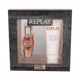 Replay True For Her, rinkinys kvapusis vanduo moterims, (EDP 20 ml + kūno losjonas 100 ml)