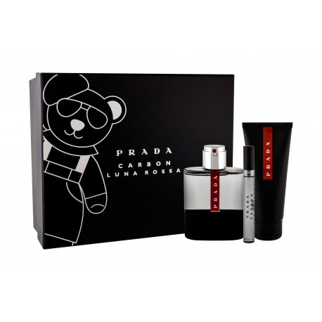 Prada Carbon, Luna Rossa, rinkinys tualetinis vanduo vyrams, (EDT 100 ml + dušo želė 100 ml + EDT