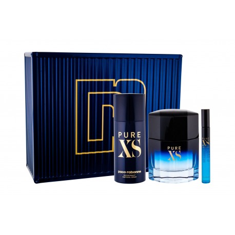 Paco Rabanne Pure XS, rinkinys tualetinis vanduo vyrams, (EDT 100 ml + dezodorantas 150 ml + EDT 10