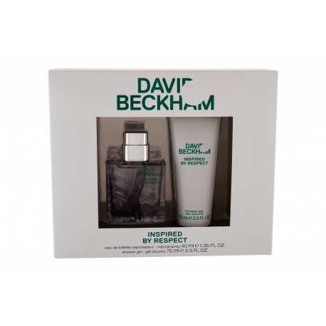 David Beckham Inspired by Respect, rinkinys tualetinis vanduo vyrams, (EDT 40 ml + dušo želė 75
