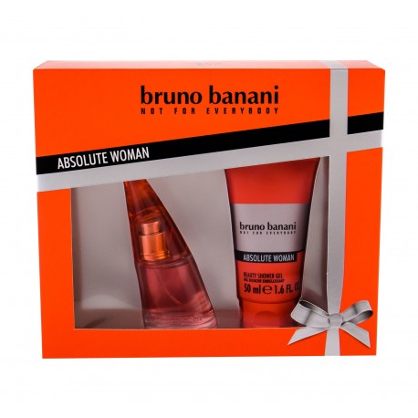 Bruno Banani Absolute Woman, rinkinys tualetinis vanduo moterims, (EDT 20 ml + dušo želė 50 ml)