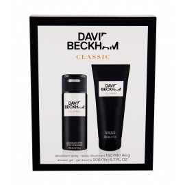 David Beckham Classic, rinkinys dezodorantas vyrams, (dezodorantas 150 ml + dušo želė 200 ml)