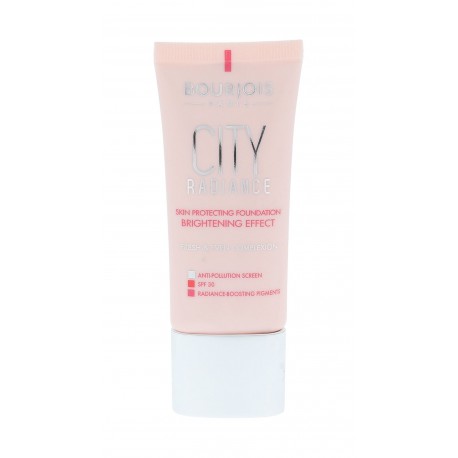 BOURJOIS Paris City Radiance, SPF30, makiažo pagrindas moterims, 30ml, (06 Golden Sun)