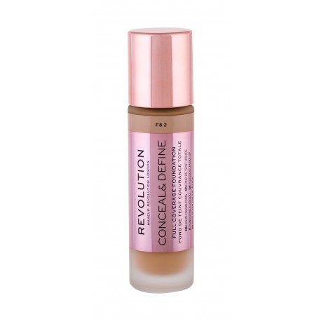 Makeup Revolution London Conceal & Define, makiažo pagrindas moterims, 23ml, (F8,2)