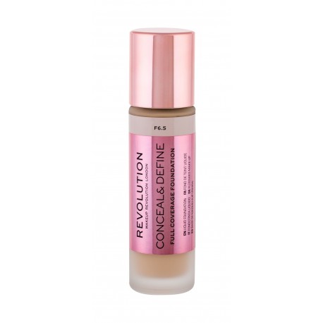 Makeup Revolution London Conceal & Define, makiažo pagrindas moterims, 23ml, (F6,5)