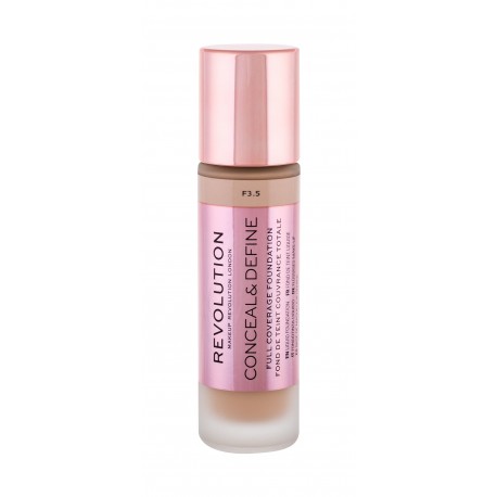 Makeup Revolution London Conceal & Define, makiažo pagrindas moterims, 23ml, (F3,5)