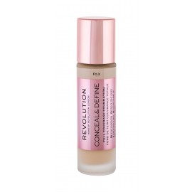 Makeup Revolution London Conceal & Define, makiažo pagrindas moterims, 23ml, (F0,3)